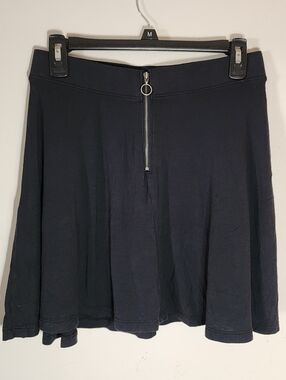 SO Black Zip Front Skater Skirt - Size Medium